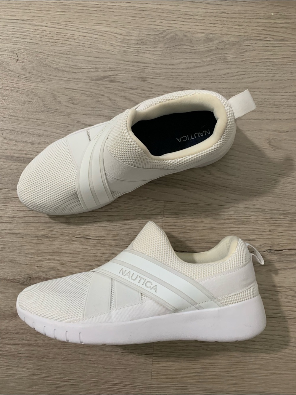 Nautica Women’s White Slip-On Mesh Sneakers size 7.5 new